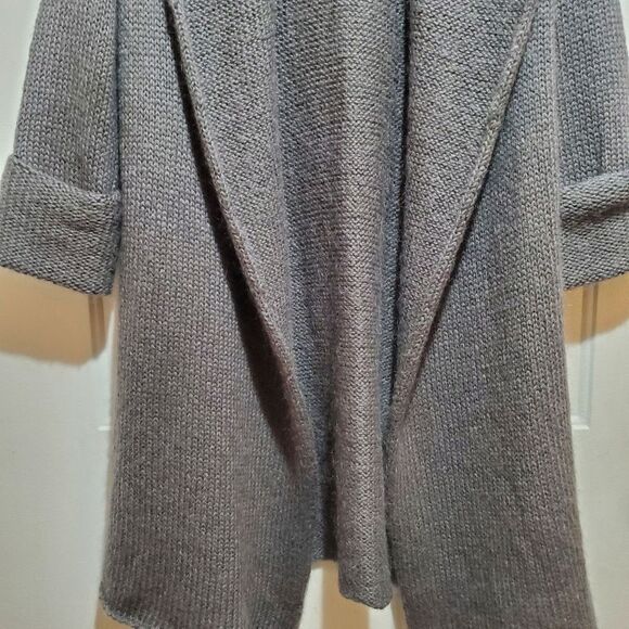 Soft Surroundings Telluride Topper Longline Open Front Cardigan Gray XS S - Picture 6 of 8